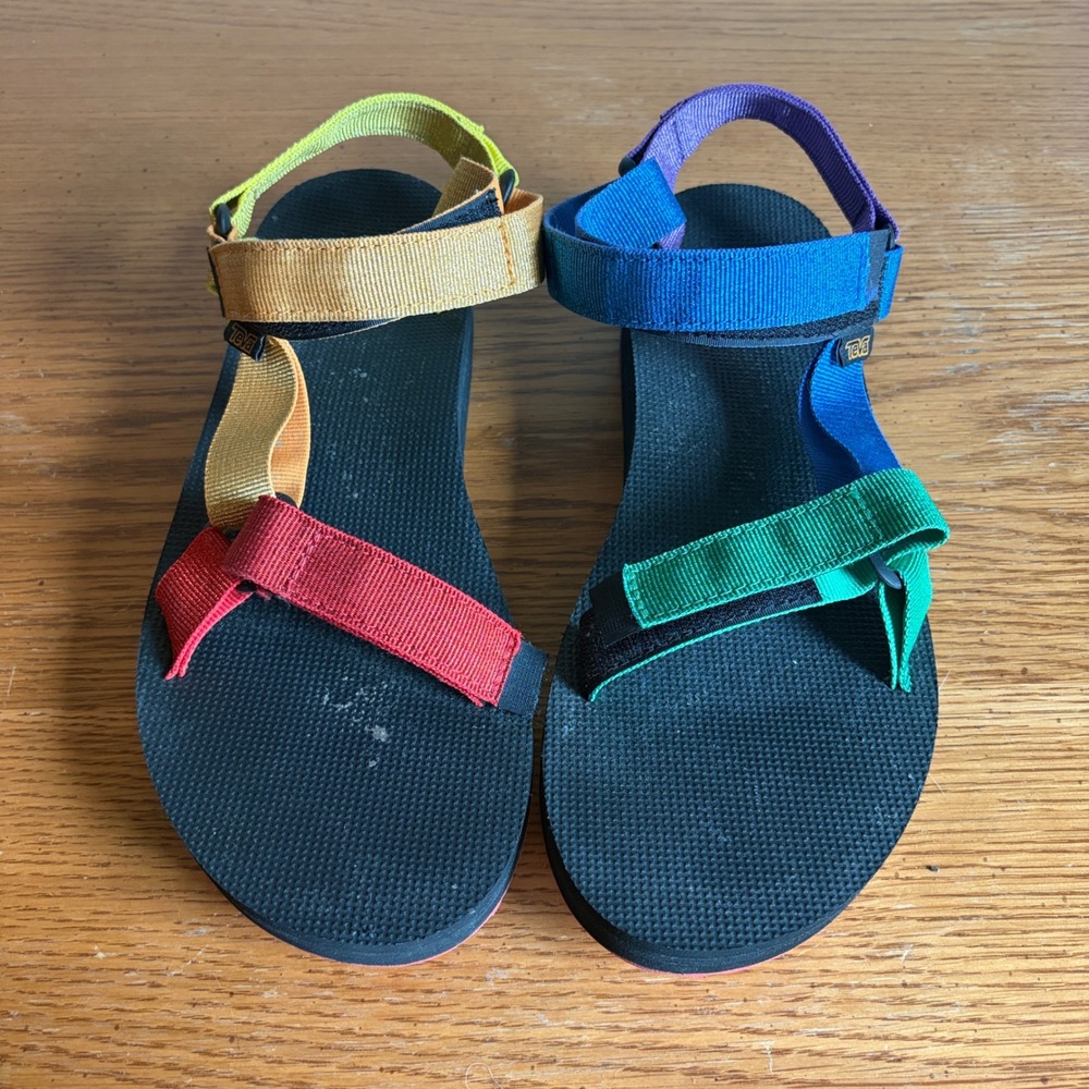 Teva Midform Universal Pride Rainbow Sandals Womens 10 Multi Color 1131410